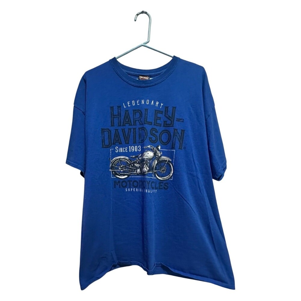 Harley Davidson Grizzly T Shirt XXL Missoula Montana Bear Fishing Double Sided